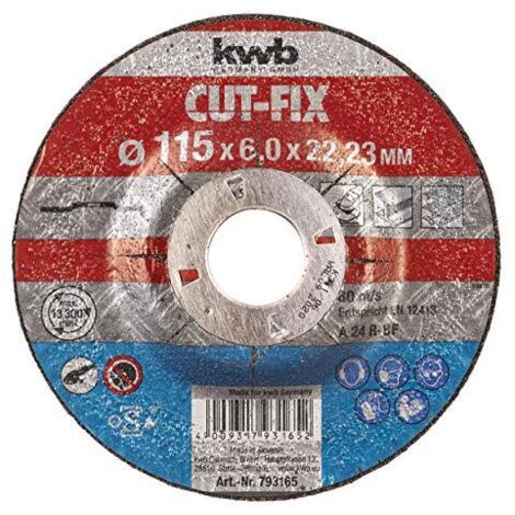 Kwb Disco da sbavo Cut-Fix 793165 115mm 6mm per metallo e acciaio smerigliatrice
