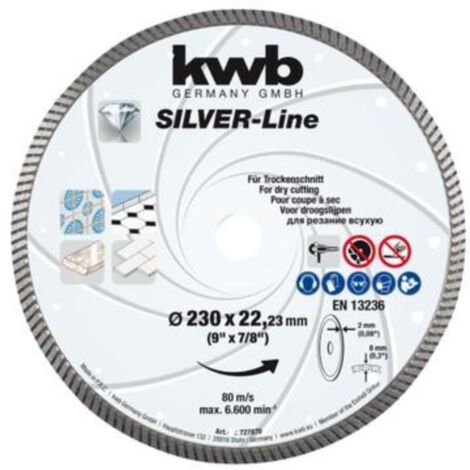 KWB disco diamante porcelanico 230x1.9x22 mm 49727870 , disco diamante porcelanico 230x1.9x22 mm 49727870