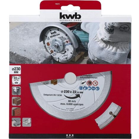 KWB disco diamante segmentado 230x2.5x22 mm hormigon 49796870