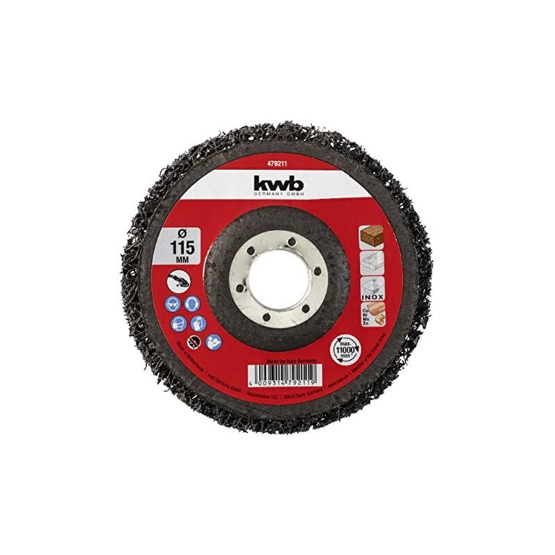 Einhell 479211 Disque abrasif en carbure 115 mm Bois Tôle Acier inoxydable - KWB
