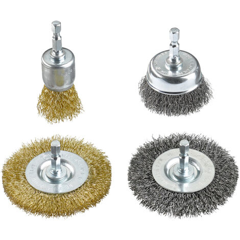 kwb Drahtbürsten-Set für Bohrmaschinen   597520 4 St.