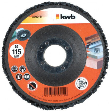 KWB Einhell 479211 Disco abrasivo de carburo 115 mm Chapa de madera Acero inoxidable