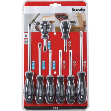 KWB Einhell 49141195 Juego de destornilladores 8 piezas Cromo-Vanadio Mate