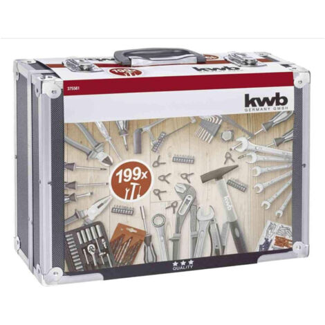 KWB Einhell 49375561 Set mit 199 Handwerkzeugen im Aluminiumkoffer