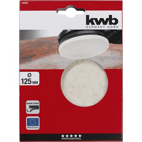 KWB Fieltro pulido 125mm velcro 486000
