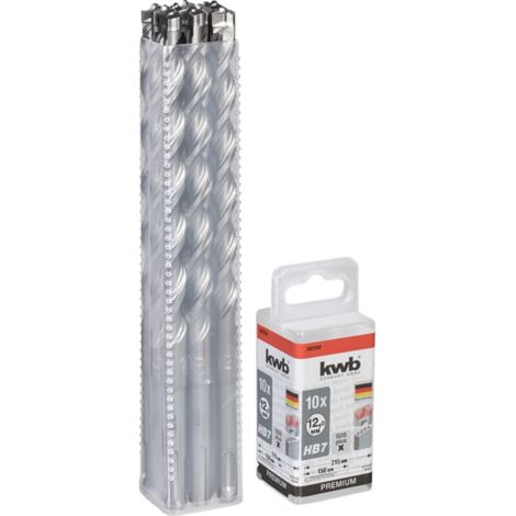 KWB HB7 SDS Plus X Hammerbohrer, 215/150 mm, Ø 12 mm, 10 Stück
