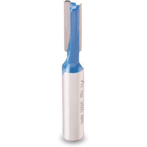 kwb HM Nut-Fräser Professional (für Holz, Ø 6mm, Arbeitslänge 20mm, Schaft 8mm, passend zu Allen üblichen Hand-Oberfräsen), blau/grau