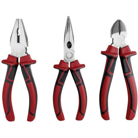 Kwb jeu de 3 pinces 160 mm avec poigne'e coupante inductive trempe'e 2 composants avec protection adapte'e aux fils durs