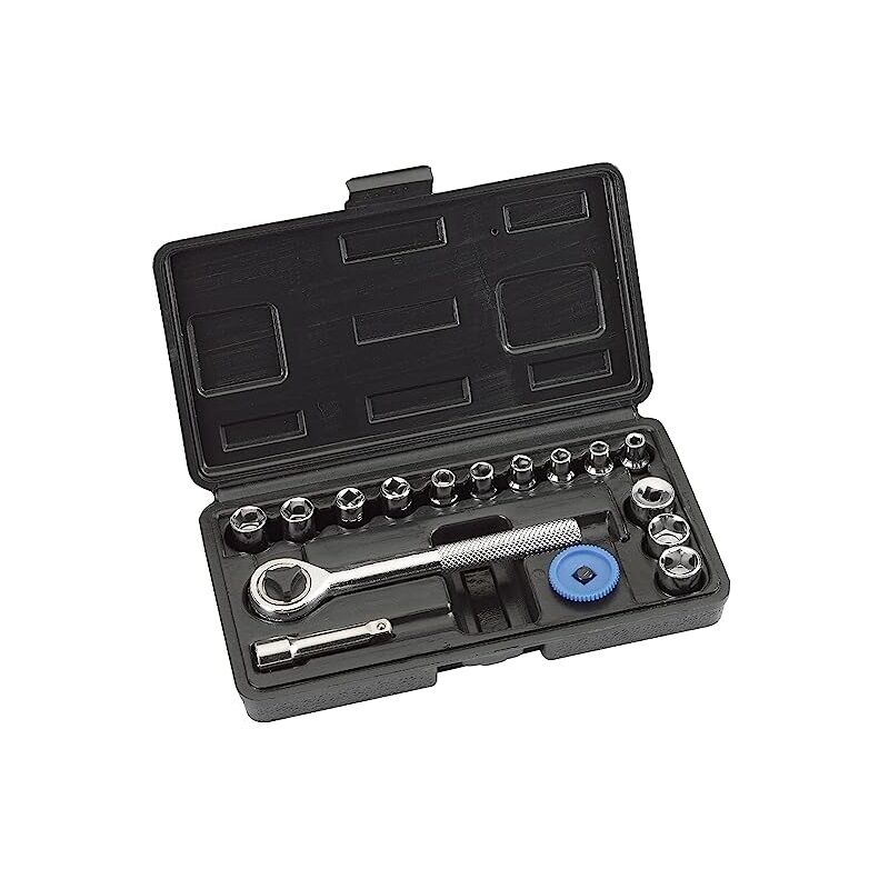 KWB - Einhell 49371990 Jeu de cliquets 13 clés, douille 1/4', rallonge 50 mm