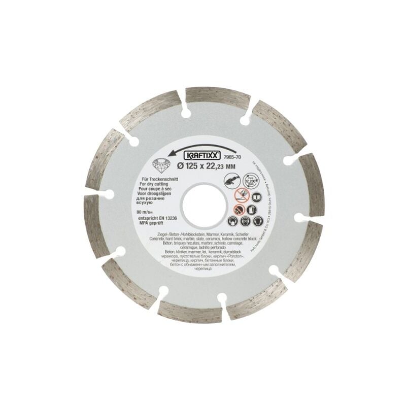 Kwb kraftixx 796570 disque à tronçonner diamant 125 mm