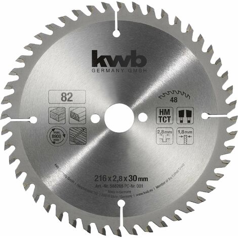 kwb lama per sega circolare 216 x 30 mm, taglio molto fine, adatta per piani di lavoro, legno e pannelli rivestiti