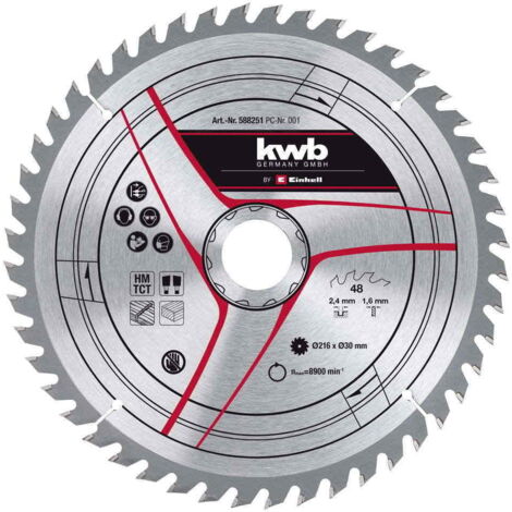 KWB Lame de scie 216x30x2,8mm 48 dents