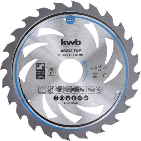 kwb LER-PO 100KA-FI 585554 Lama circolare in metallo duro 173 x 30 x 1.2 mm Numero di denti: 24 1 pz.