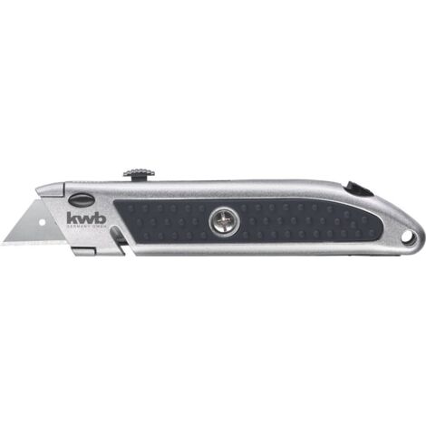 KWB PROFI MESSER MIT SCHNURSCHNEIDER 013310 (4 TRAPEZKLINGEN, AUFBEWAHRUNG IM GRIFF, METALLGEHÄUSE)