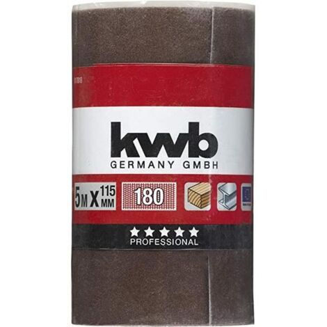 KWB rollo abrasivo 5m 115x180k s 49817818 , Rollo Abrasivo5M115 Al.Ox.G180 de la marca Einhell.