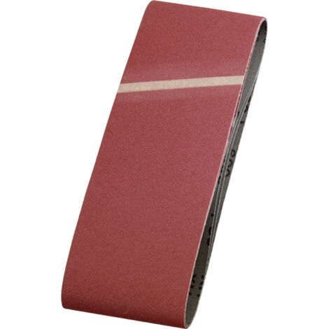 kwb Schleifbänder 105x620 mm aus Edelkorund mit den Körnungen 40, Spezialverleimung und flexibles Baumwollgewebe für den groben Schliff von Holz und Metall
