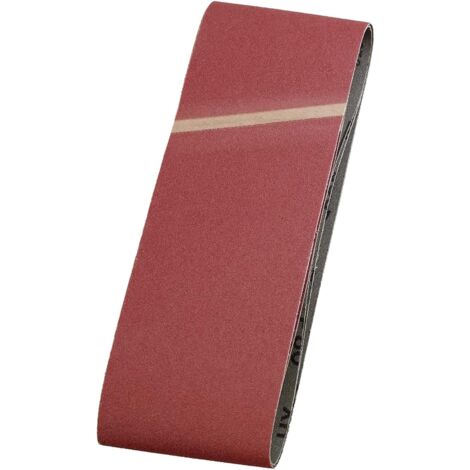 kwb Schleifbänder 105x620 mm aus Edelkorund mit den Körnungen 60, Spezialverleimung und flexibles Baumwollgewebe für den groben Schliff von Holz und Metall