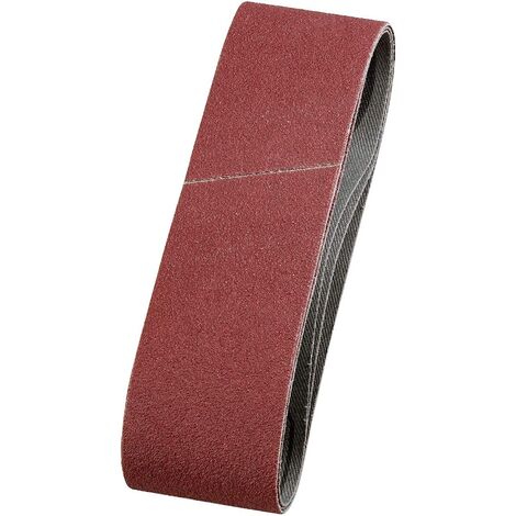 kwb Schleifbänder 40x303 mm aus Edelkorund mit Körnung 40, Spezialverleimung und flexiblem Baumwollgewebe für den groben Schliff von Holz und Metall