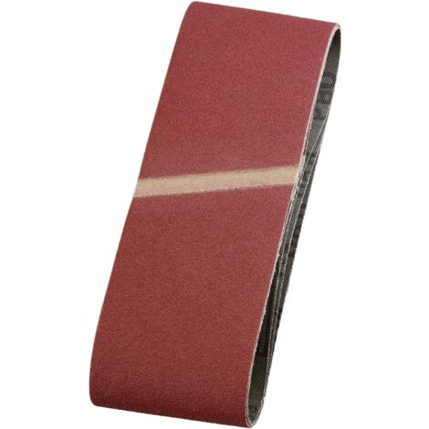 kwb Schleifbänder 75x457 mm aus Edelkorund mit Körnung 40, Spezialverleimung und flexiblem Baumwollgewebe für den groben Schliff von Holz und Metall