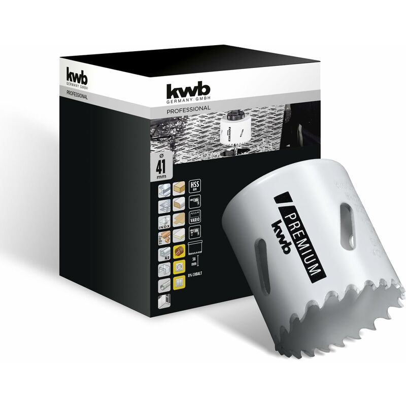 Fresa a tazza bimetallica hss-co 41MM - KWB