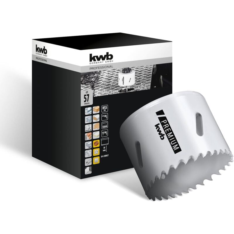 Fresa a tazza bimetallica hss-co 57MM - KWB