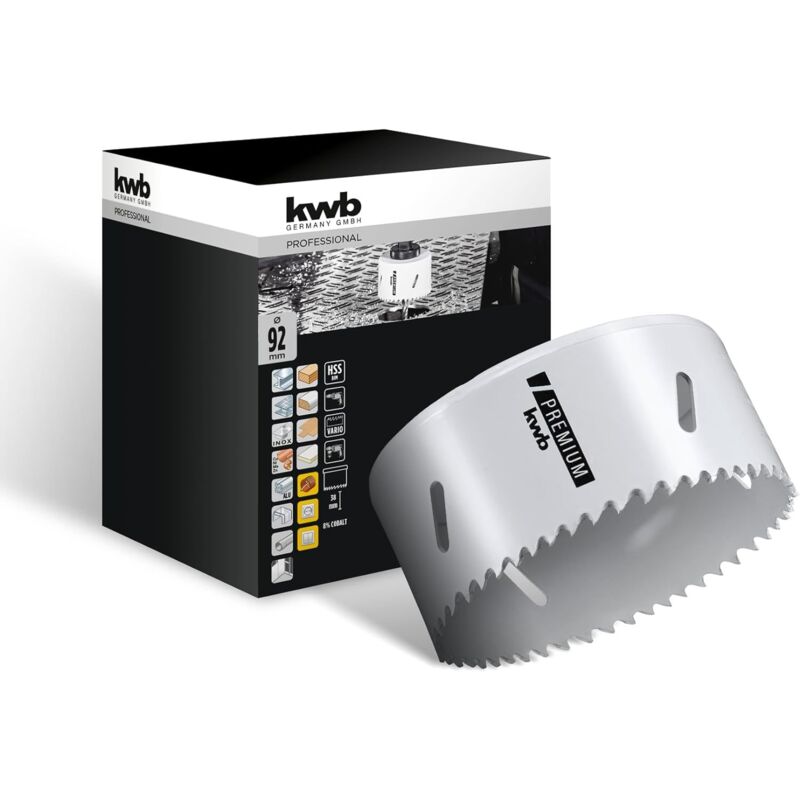 Fresa a tazza bimetallica hss-co 92MM - KWB