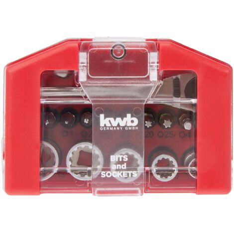 KWB - SET 17 PEZZI INSERTI E BUSSOLE CONCRICCHETTO