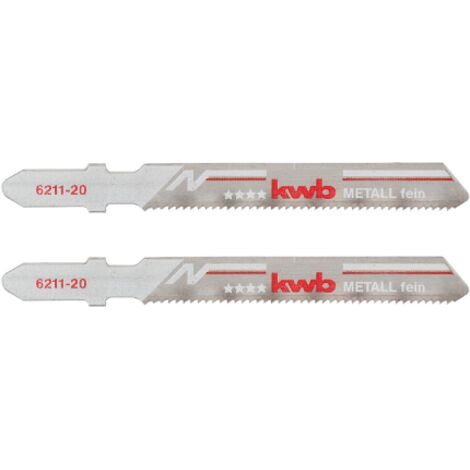 Kwb set 2 lame hcs per metallo 77x50 mm taglio medio bimetallo per seghetto alternativo Einhell Bosch Aeg