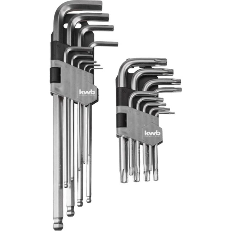 KWB - Set de tournevis cruciformes 1.5 mm, 2 mm, 2.5 mm, 3 mm, 4 mm, 5 mm, 6 mm, 8 mm, 10 mm 8 pièces