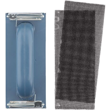 kwb Set di 3 smerigliatrici manuali, con blocco abrasivo con morsetto e reticolo abrasivo 93 mm x 230 mm (2 pezzi)