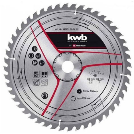 Kwb spare disc 210x30x1,2 mm for circular saw with 40 teeth blade for wood by Einhell