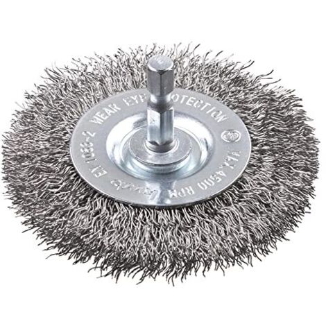 KWB Spazzola a disco, filo di acciaio inox, inossidabile, ondulata , ø 75 mm - 609830