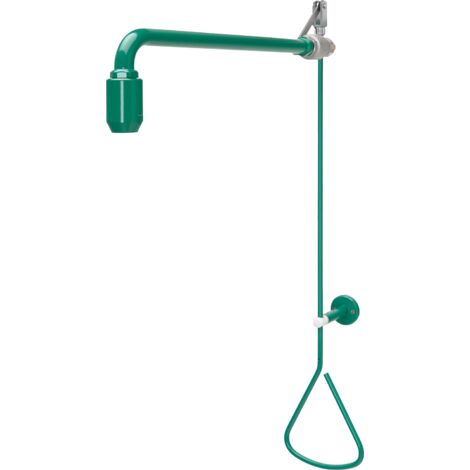 KWC AR Douche d'urgence, tige de traction, verte, pour raccordement à un raccord de tuyau