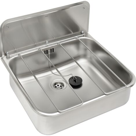 KWC AR Évier de cuisine, SIRIUS, acier inoxydable, 460x135x405 mm, planchette rabattable et paroi anti-éclaboussures