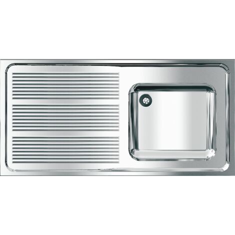 KWC AR Évier professionnel, MAXIMA, acier inoxydable, 1200x382x600 mm, vidage à gauche