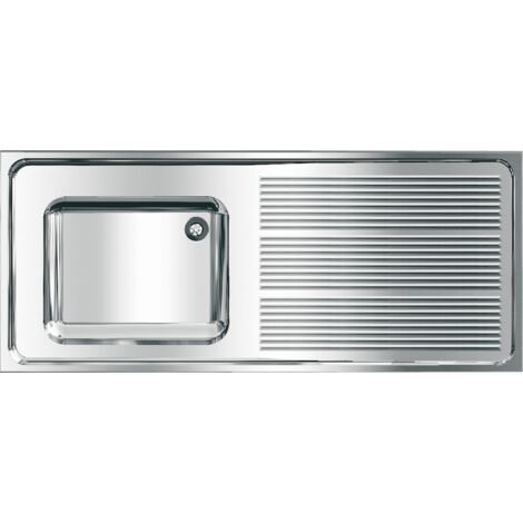 KWC AR Évier professionnel, MAXIMA, acier inoxydable, 1400x432x600 mm, vidange à droite