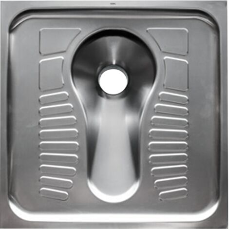KWC AR Hock-WC, CAMPUS, acier inoxydable, sans raccord de chasse, 700x235x700 mm