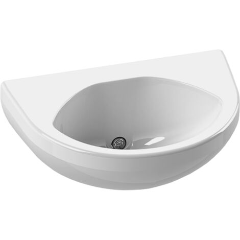 KWC AR Lavabo de toilette, GFK, montage mural, blanc, 465x210x305 mm