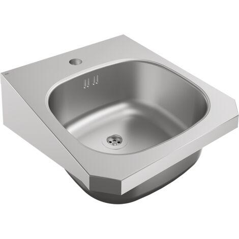 KWC AR Lavabo individuel, ANIMA, acier inoxydable, 400x150x452 mm, avec trop-plein, avec robinetterie