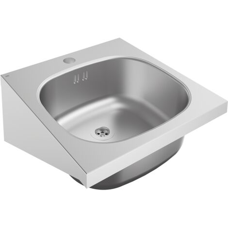 KWC AR Lavabo individuel, ANIMA, acier inoxydable, 400x200x412 mm, avec trop-plein, avec robinetterie
