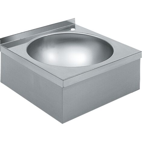 KWC AR Lavabo individuel, ANIMA, acier inoxydable, 450x175x450 mm, avec trop-plein, avec robinetterie