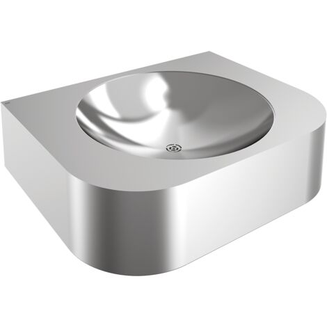 KWC AR Lavabo individuel, ANIMA, acier inoxydable, 500x132x400 mm, sans plan de robinetterie