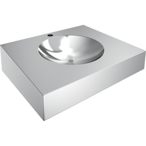 KWC AR Lavabo individuel, ANIMA, acier inoxydable, 600x160x500 mm, sans trou de robinet