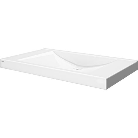 KWC AR Lavabo individuel, QUADRO-FX, MIRANIT, 800x150x470 mm, cuve rectangulaire
