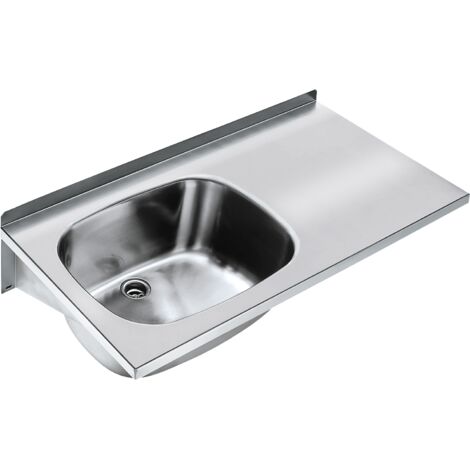 KWC AR Lavabo multifonction, SIRIUS, acier inoxydable, 1000x230x500 mm, surface de rangement à droite
