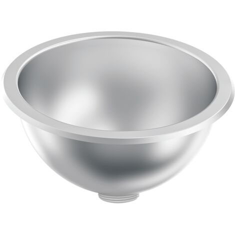 KWC AR Lavabo rond, RONDO, acier inoxydable, sdm, 233x107 mm, ensemble de vidage