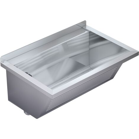 KWC AR Lavabo, SIRIUS, Acier chromé, 750x354x500 mm, Évacuation à gauche