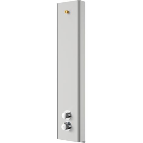 KWC AR panneau de douche, F5, hydra., acier inoxydable, thermostat, pour tête de douche, raccords spéciaux