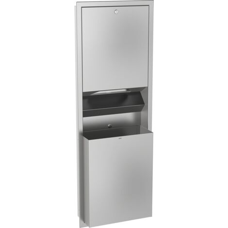 KWC AR Poubelle combinée pour papier, RODAN, finition Edst., 408x1145x169 mm, encastrée, env. 23 l
