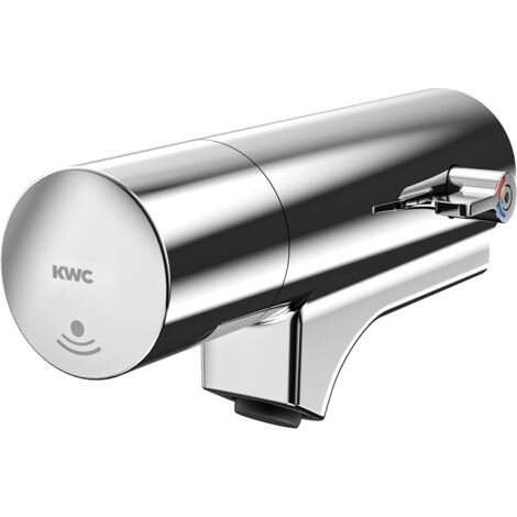 KWC AR Robinet de lavabo, F5, électrique, sortie inclinée, mélangeur, pour montage sur robinetterie/universel, avec filet